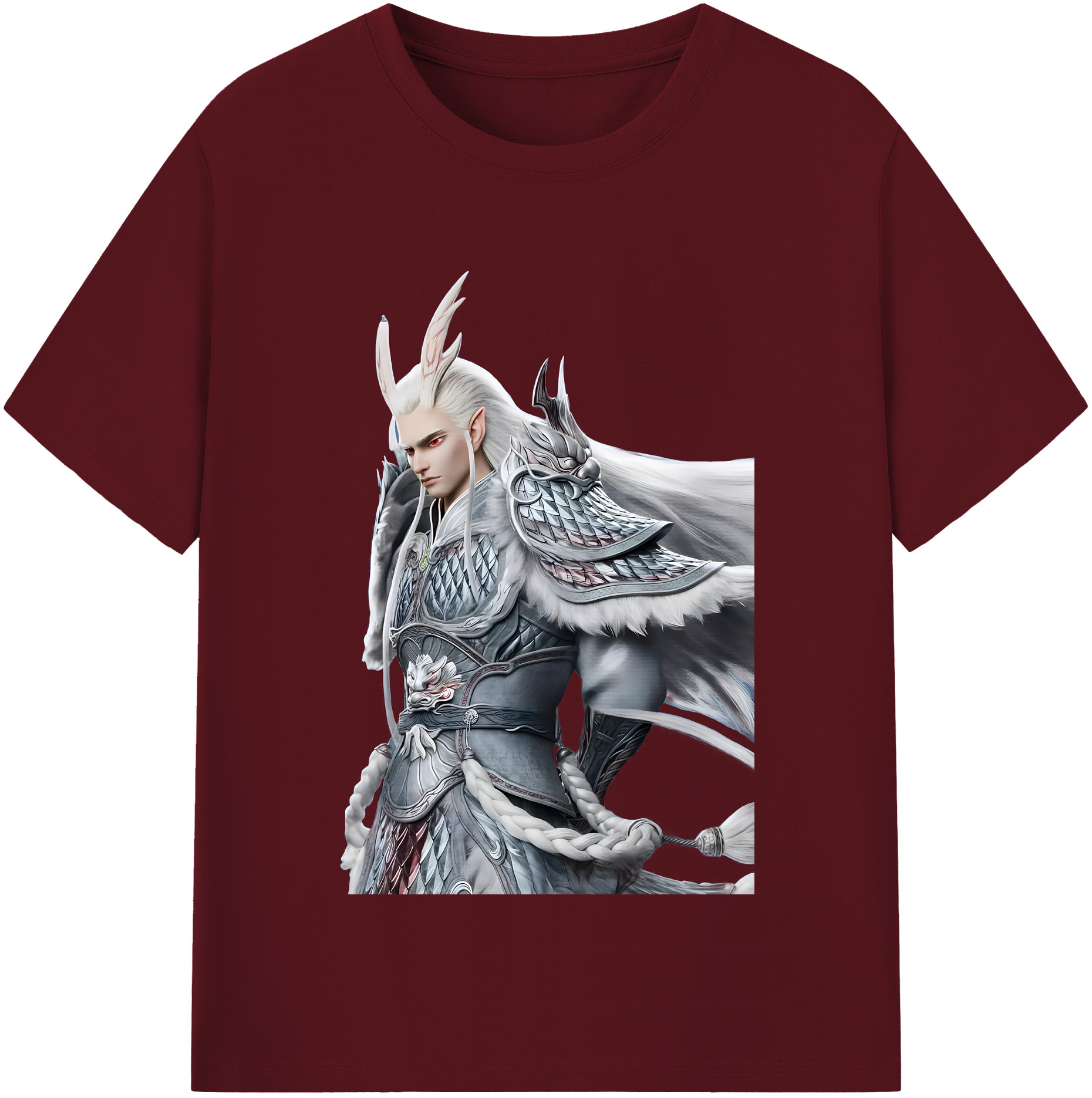（画像用） Ne Zha 2 ナタ 魔童の大暴れ 綿100％半袖Tシャツ（フロントプリント）